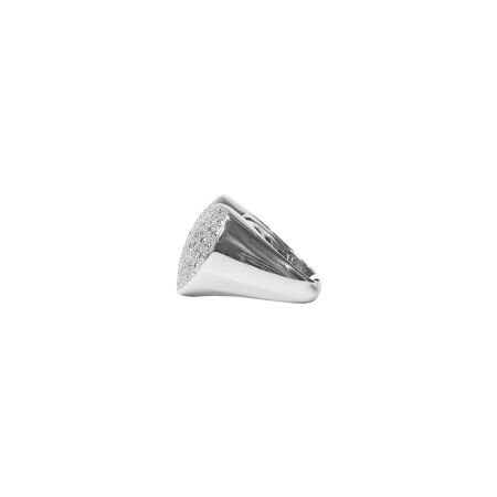 Bague Isabelle Barrier en or blanc et diamants naturels, taille 53